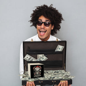 Totenkopf Weihnachtsmann Spardose - Ich hasse Weihnachten