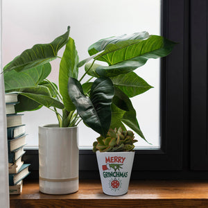 Weihnachtsmuffel-Hand merry Grinchmas Blumentopf