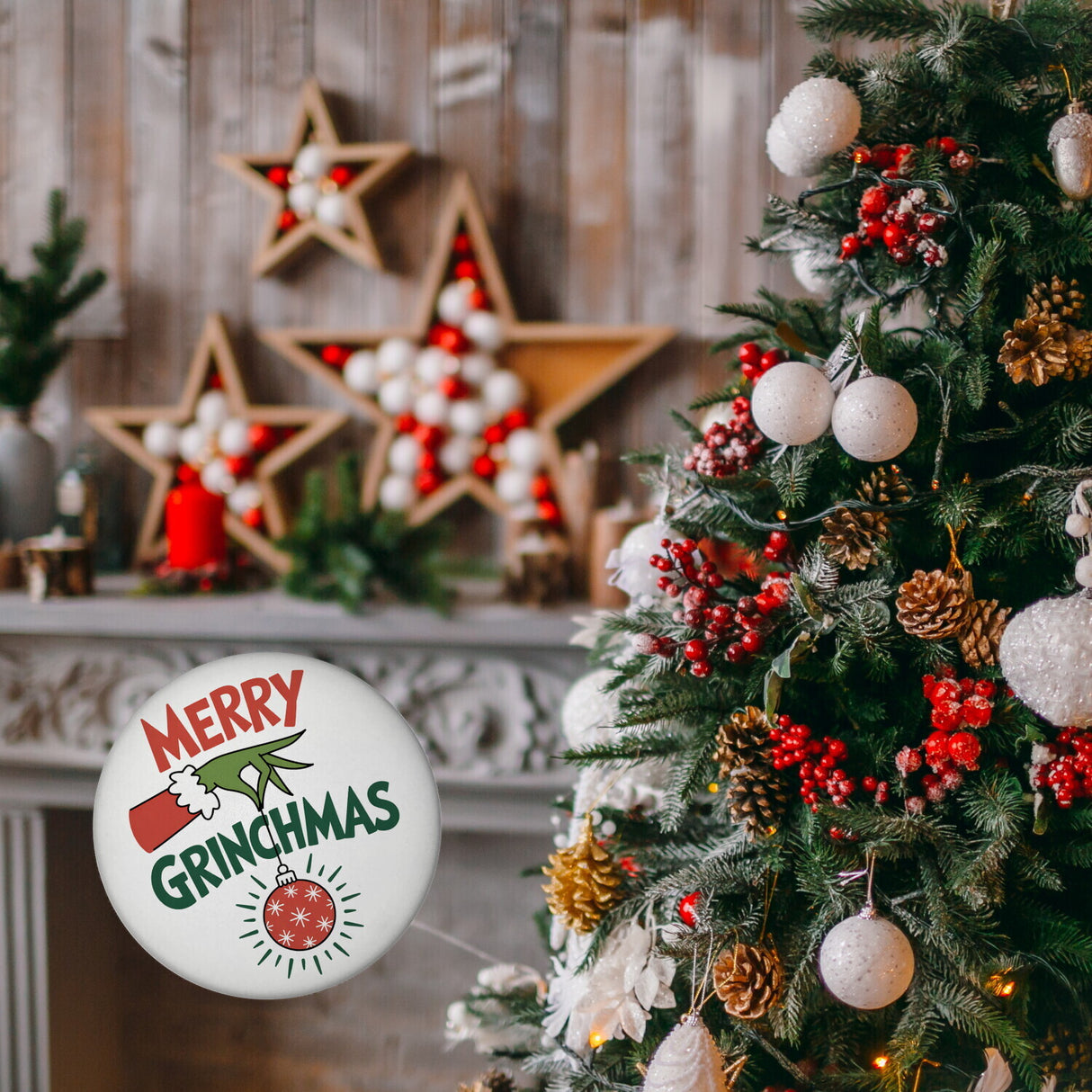 Weihnachtsmuffel-Hand merry Grinchmas Magnet