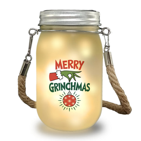 Weihnachtsmuffel-Hand merry Grinchmas Solarlicht