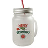 Weihnachtsmuffel-Hand merry Grinchmas Trinkglas mit Bambusdeckel