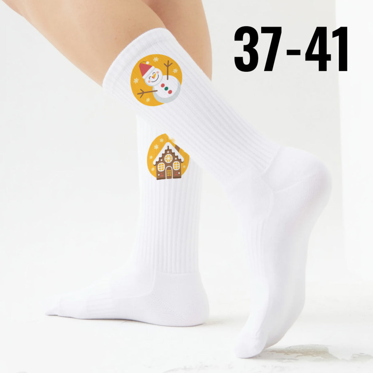 epicsocks Weihnachtsfreude Schneegestöber Socken in 37-41 im Paar