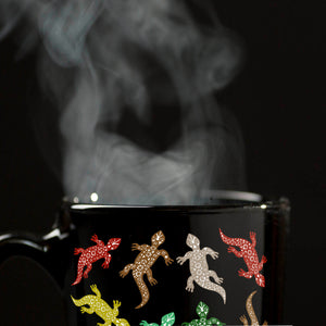 Eidechsen Tasse in Schwarz