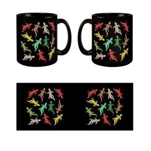 Eidechsen Tasse in Schwarz
