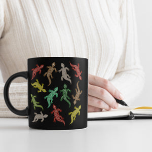 Eidechsen Tasse in Schwarz