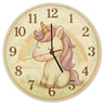 Cartoon Einhorn mit Regenbogen Wanduhr