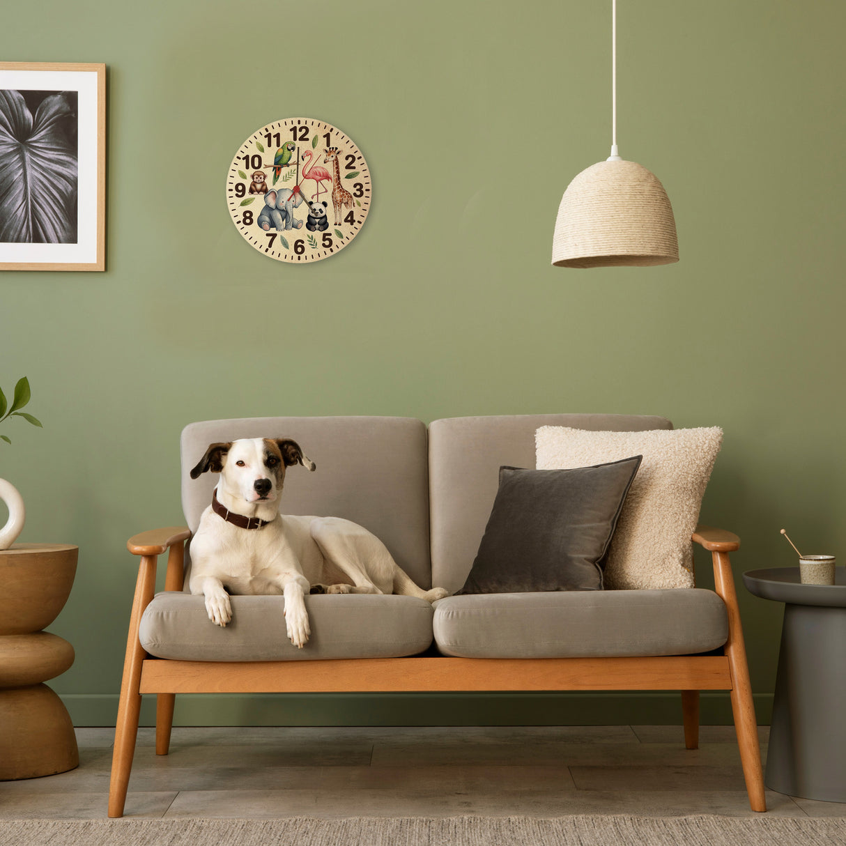 Safari Tiere Wanduhr für Kinderzimmer Dekoration