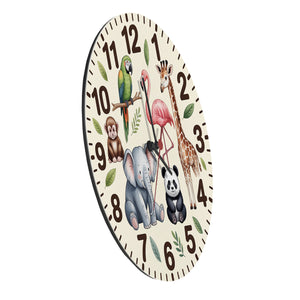 Safari Tiere Wanduhr für Kinderzimmer Dekoration