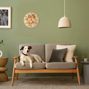 Bauernhoftiere Aquarellstil Wanduhr für Kinderzimmer