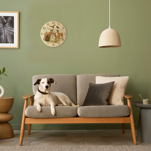 Alpentiere Aquarellstil Wanduhr Tierliebhaber