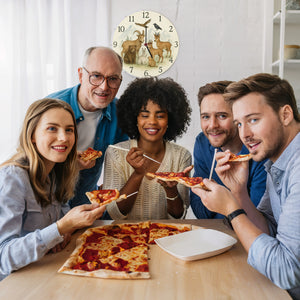 Alpentiere Aquarellstil Wanduhr Tierliebhaber