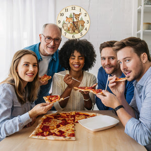Waldtiere Aquarellstil Wanduhr für Tierliebhaber