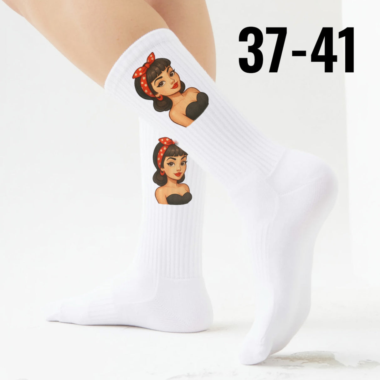 epicsocks Retro Vibes Schwarz Bandana Socken in 37-41 im Paar