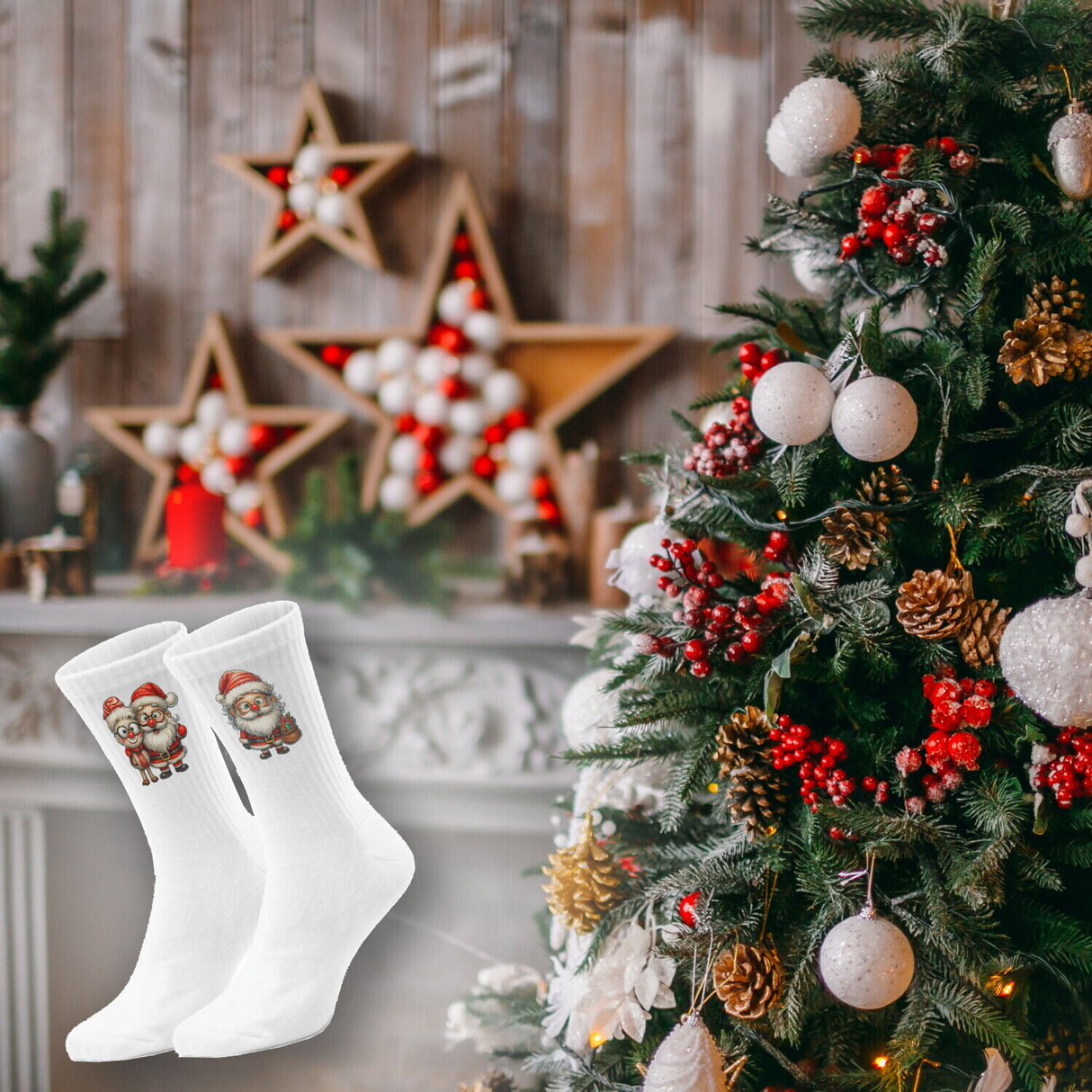epicsocks Weihnachtsfreude Weihnachtsbuddies Socken in 37-41 im Paar