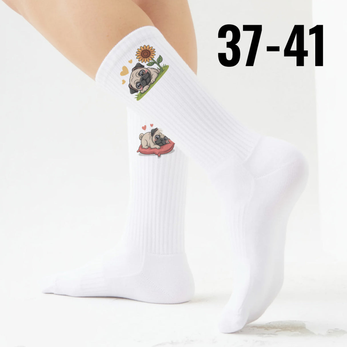 epicsocks Pug Paradise Schnuffelliebe Socken in 37-41 im Paar