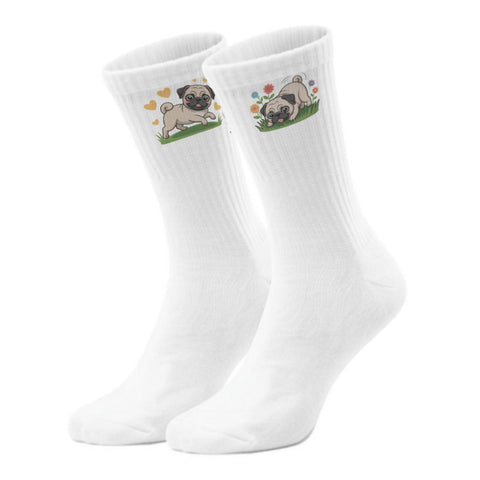 epicsocks Pug Paradise Mops im Glück Socken in 37-41 im Paar