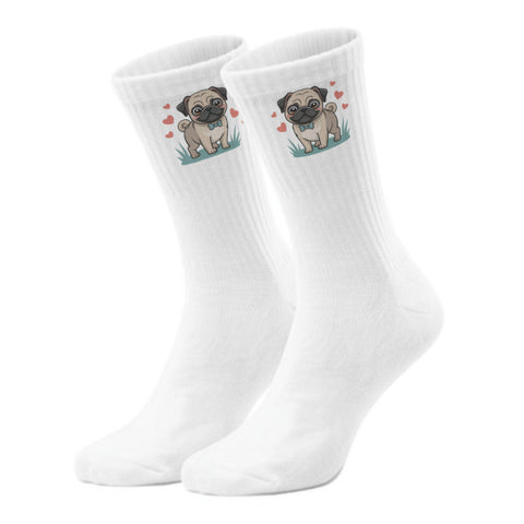 epicsocks Pug Paradise Fliege Socken in 37-41 im Paar