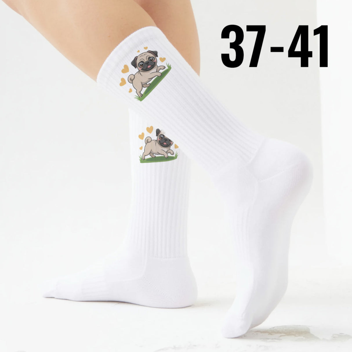 epicsocks Pug Paradise Hopsen Socken in 37-41 im Paar