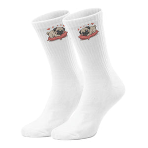 epicsocks Pug Paradise Kissenherz Socken in 37-41 im Paar