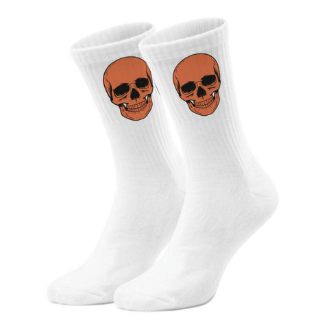 epicsocks Colorful Skulls Oranger Schädel Socken in 37-41 im Paar