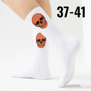 epicsocks Colorful Skulls Oranger Schädel Socken in 37-41 im Paar