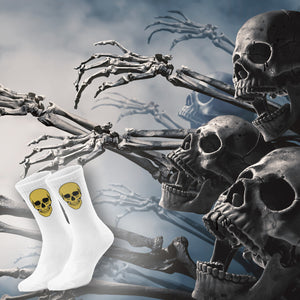 epicsocks Colorful Skulls Gelber Schädel Socken in 37-41 im Paar