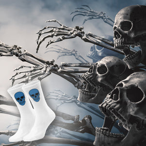 epicsocks Colorful Skulls Blauer Schädel Socken in 37-41 im Paar