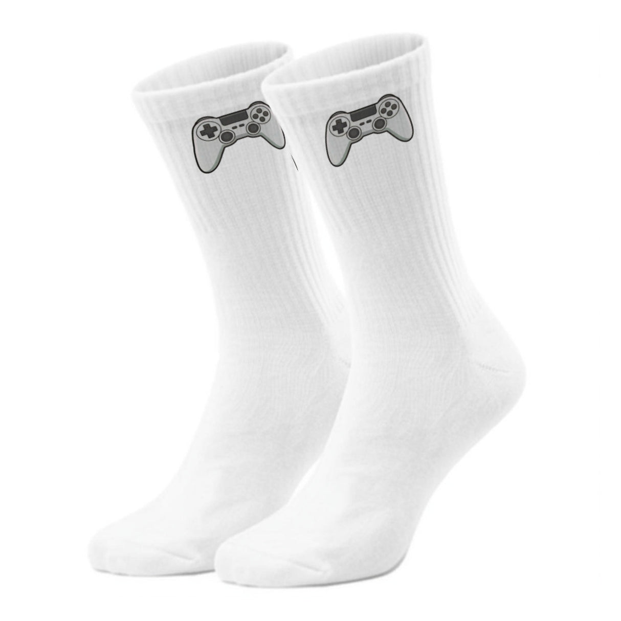 epicsocks Gamer Glam Weißer Controller Socken in 37-41 im Paar