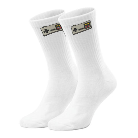 epicsocks Gamer Glam Grauer Controller Socken in 37-41 im Paar