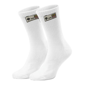 epicsocks Gamer Glam Grauer Controller Socken in 37-41 im Paar