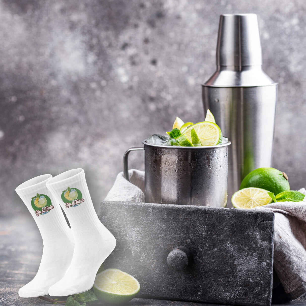 epicsocks Cocktail Dreams Gin Tonic Socken in 37-41 im Paar