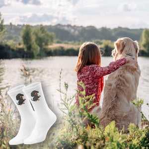 epicsocks Dackelfreude Lachender Welpe Socken in 37-41 im Paar