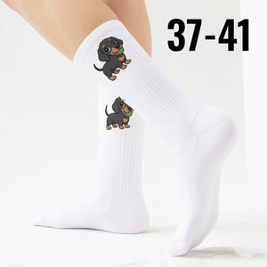 epicsocks Dackelfreude Spielender Ball Socken in 37-41 im Paar