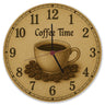 Coffee Time Wanduhr Kaffee Vintage Sepia