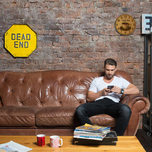 Coffee Time Wanduhr Kaffee Vintage Sepia