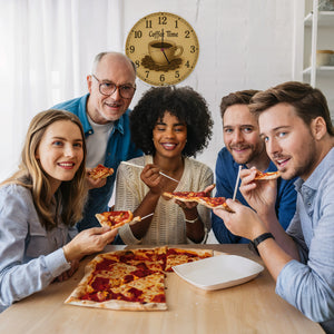 Coffee Time Wanduhr Kaffee Vintage Sepia