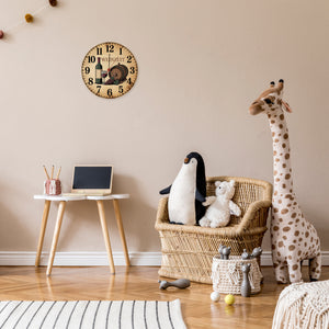 Weinflasche und Weinglas Wanduhr WEINZEIT