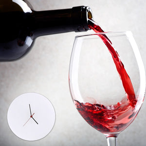 Weinflasche und Weinglas Wanduhr WEINZEIT