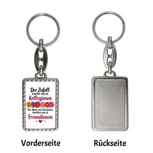 Beste Kollegin Schlüsselanhänger mit Spruch nicht nur Kolleginnen sondern Freundinnen