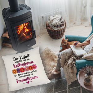 Beste Kollegin Kissen mit Spruch nicht nur Kolleginnen sondern Freundinnen