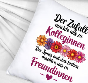 Beste Kollegin Kissen mit Spruch nicht nur Kolleginnen sondern Freundinnen