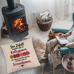 Beste Kollegin Kissen mit Spruch nicht nur Kolleginnen sondern Freundinnen