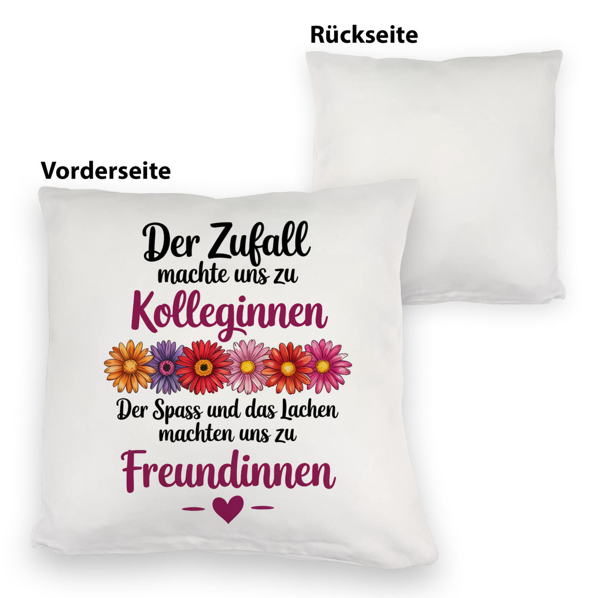 Beste Kollegin Kissen mit Spruch nicht nur Kolleginnen sondern Freundinnen