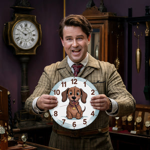 Dackel Cartoon Wanduhr für Kinderzimmer