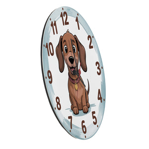 Dackel Cartoon Wanduhr für Kinderzimmer