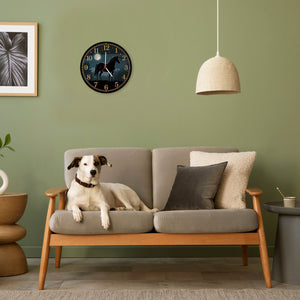 Pferdeträume Pferd Vollmond im Wald Wanduhr für Pferdefans