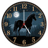 Pferdeträume Pferd Vollmond im Wald Wanduhr für Pferdefans
