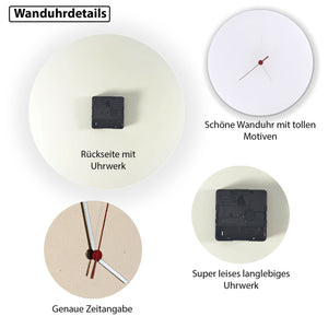 Pferdeträume Pferd Vollmond im Wald Wanduhr für Pferdefans