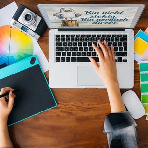 Möwe am Strand Souvenir Souvenir Magnet mit nordischem Humor