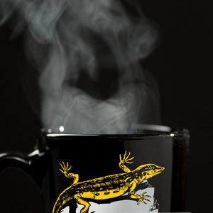 Eidechse Tasse in Schwarz